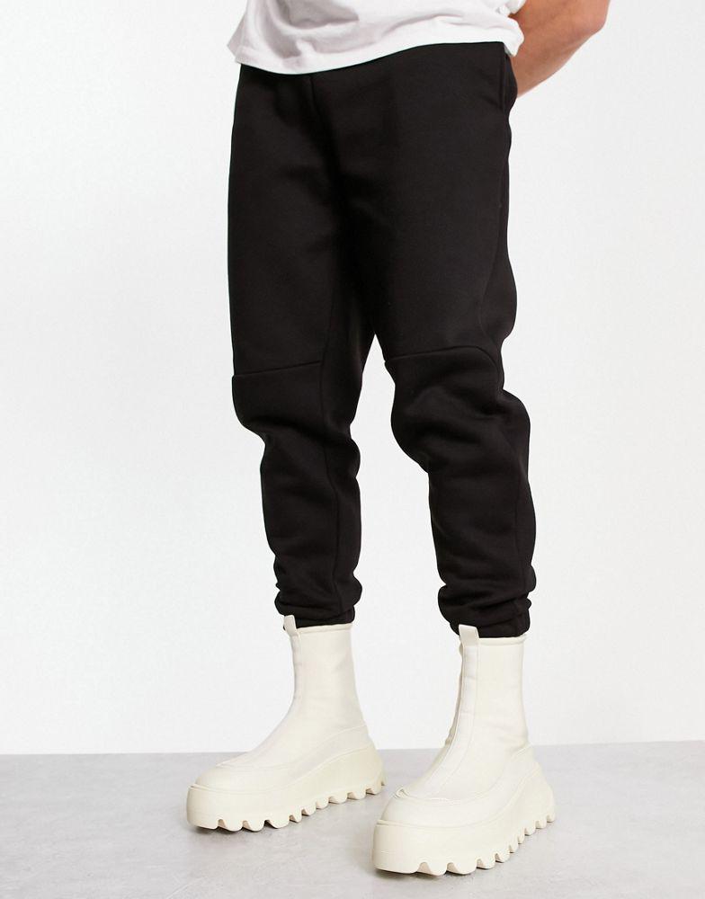 ASOS DESIGN chunky zip up sock boots in beige neoprene商品第4张图片规格展示