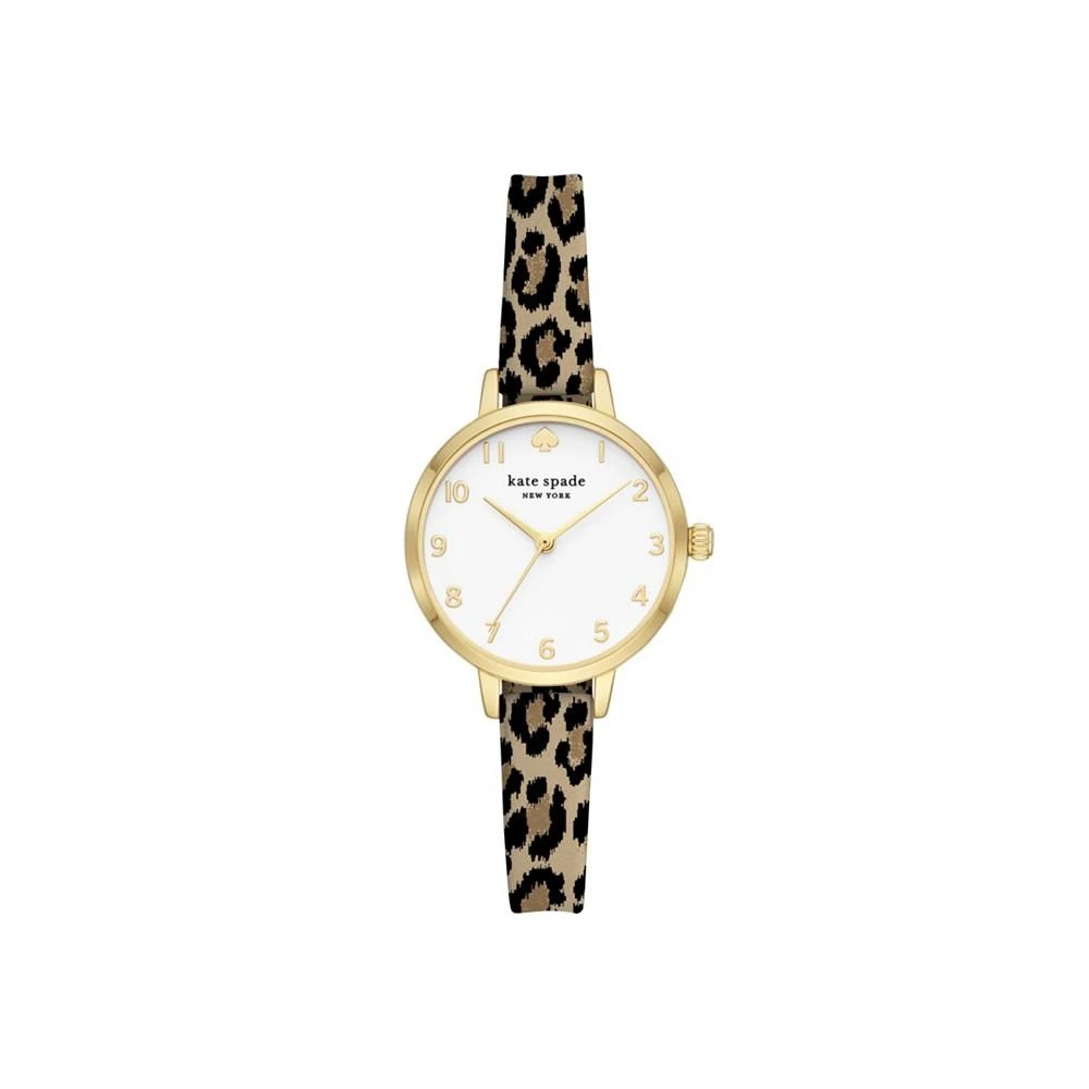 商品Kate Spade|Women's Metro Three-Hand Animal Print Silicone Watch 34mm,价格¥746,第1张图片