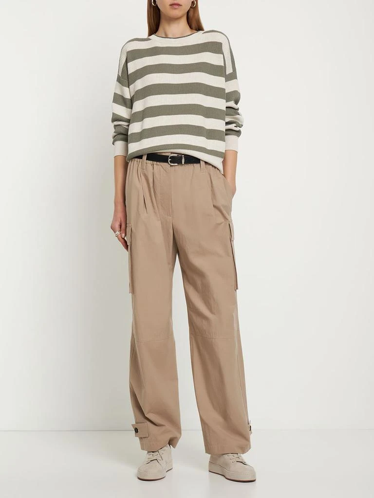 商品Brunello Cucinelli|Cotton Poplin Wide Cargo Pants,价格¥12376,第1张图片
