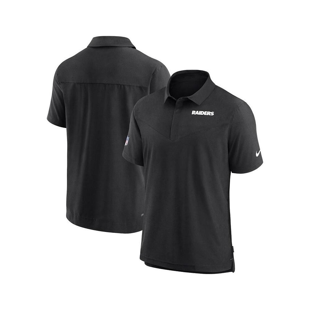 商品NIKE|Men's Black Las Vegas Raiders Sideline Lockup Performance Polo Shirt,价格¥468,第1张图片