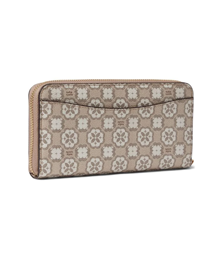 商品Kate Spade|Spade Flower Monogram Coated Canvas Zip Around Continental Wallet,价格¥595,第2张图片详细描述