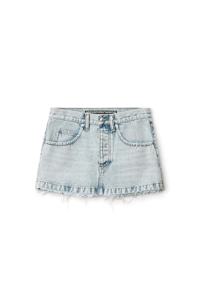 商品Alexander Wang|FRAYED EDGE LOW-RISE MINI SKIRT IN DENIM,价格¥1249,第1张图片