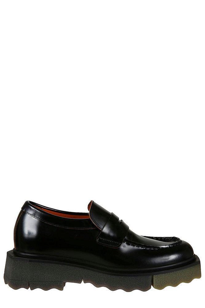 商品Off-White|Off-White Round Toe Slip-On Sponge Loafers,价格¥3710,第1张图片