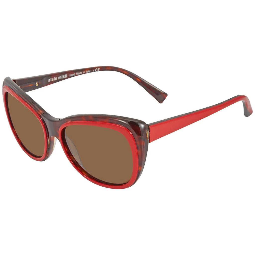 商品ALAIN MIKLI|Alain Mikli Brown Cat Eye Ladies Sunglasses 0A05024 09737357,价格¥413,第1张图片