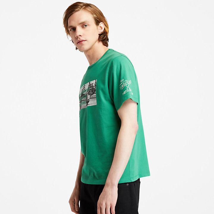 商品Timberland|Moto Guzzi x Timberland® Photo T-shirt for Men in Green,价格¥209,第6张图片详细描述