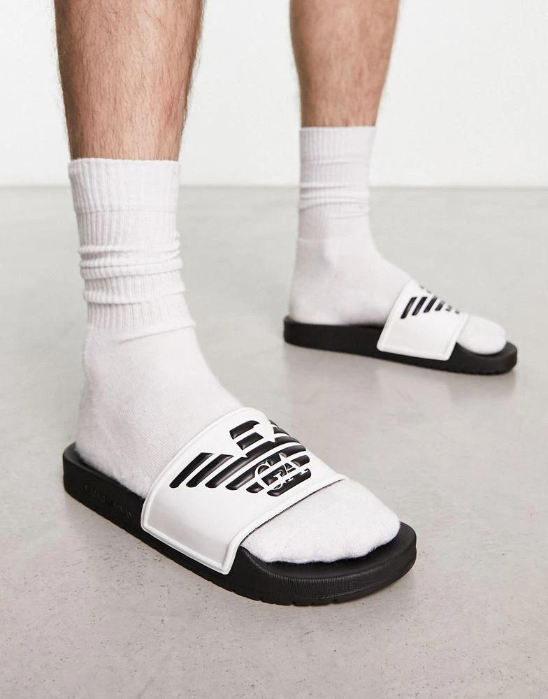 商品Emporio Armani|Emporio Armani Bodywear logo slides in black,价格¥408,第1张图片