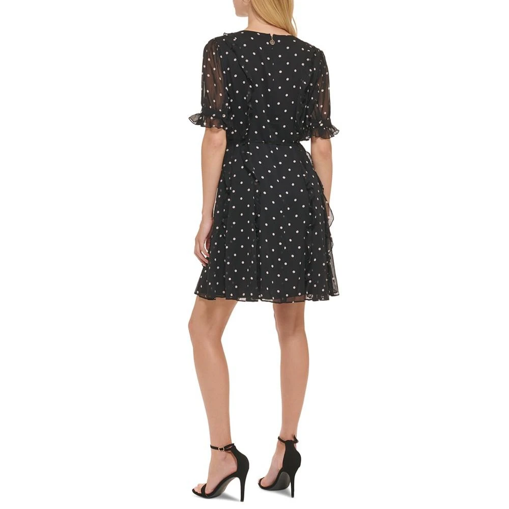 商品Tommy Hilfiger|Women's Chiffon Short-Sleeve Fit & Flare Dress,价格¥739,第2张图片详细描述