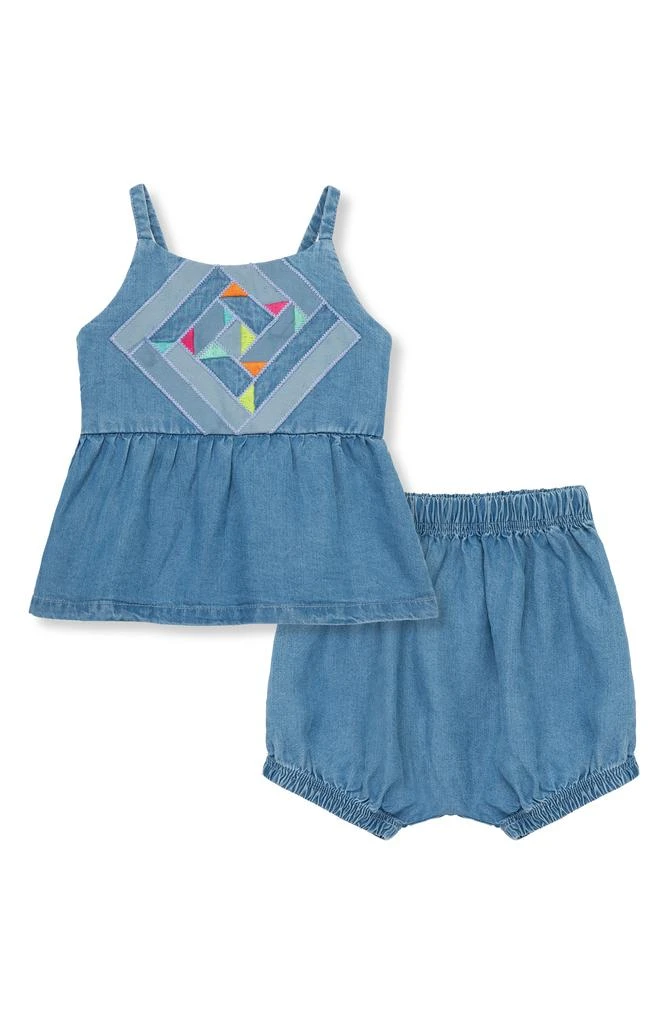 商品Peek Essentials|Embroidered Patchwork Chambray Tank & Bloomers,价格¥182,第1张图片