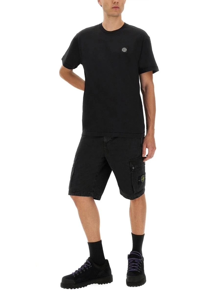 商品【商品预售7天】 Stone Island|Stone Island 男士T恤 2100027S0013V0029 黑色,价格¥1144,第4张图片详细描述
