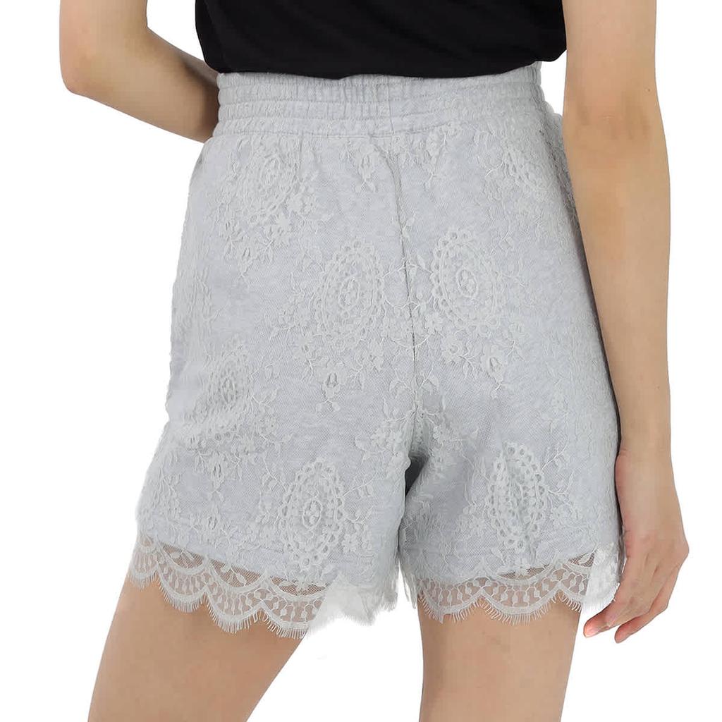 Light Pebble Grey Lace And Cotton Shorts商品第3张图片规格展示