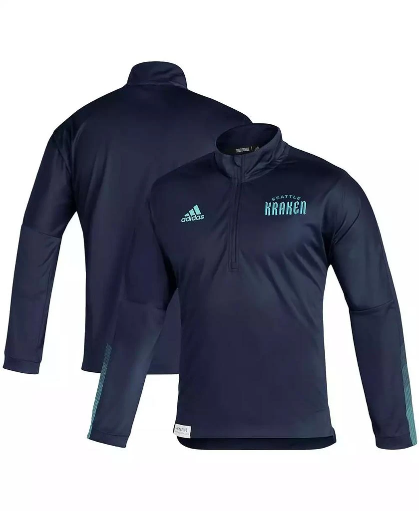 商品Adidas|Men's Deep Sea Blue Seattle Kraken Quarter-Zip Jacket,价格¥419,第1张图片