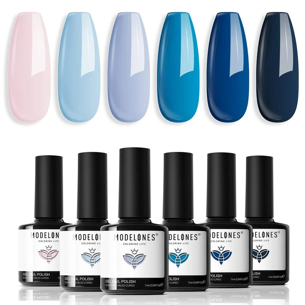 6 Shades Gel Nail Polish Set Collection 商品