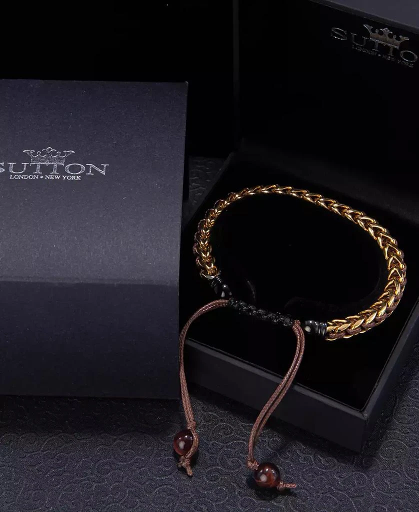 商品Rhona Sutton|Gold Arrow Chain Wax Cord Stainless Steel Bracelet,价格¥642,第3张图片详细描述