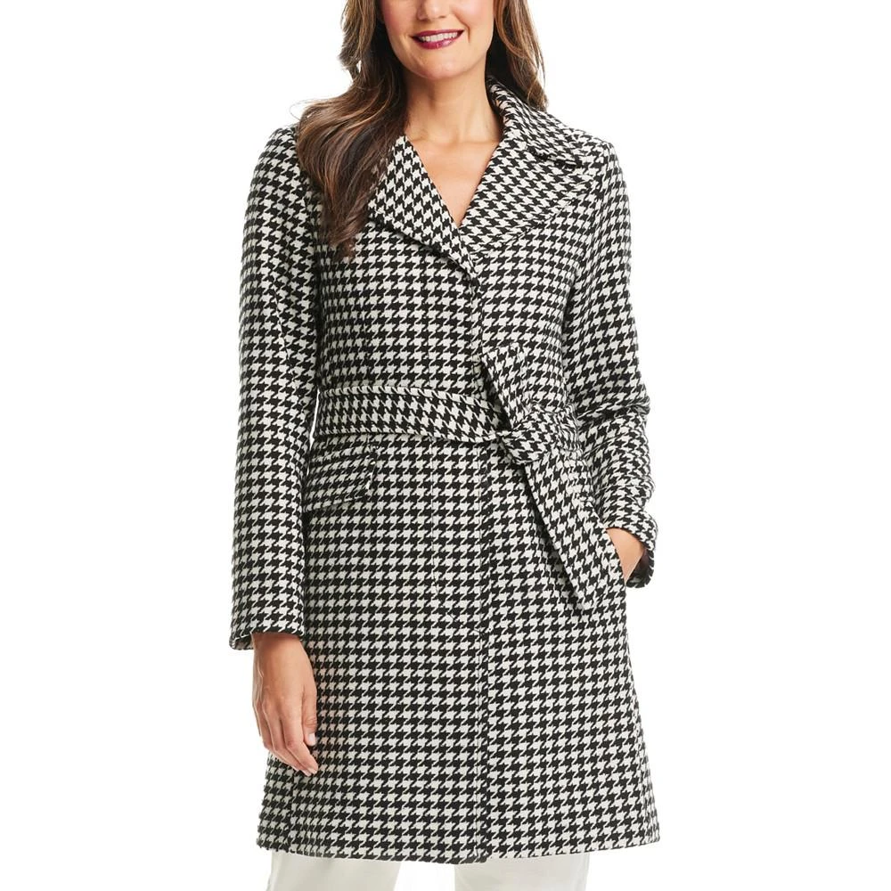 商品Kate Spade|Women's Belted Houndstooth Coat, Created for Macy's,价格¥2597,第1张图片