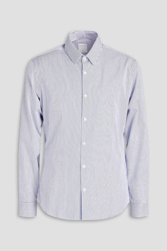 商品Sandro|Striped cotton-poplin shirt,价格¥331,第1张图片