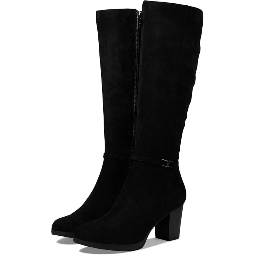 Botas Reachup para mujer, color negro, de ante sintético, con tacón de bloque LION647 image 2