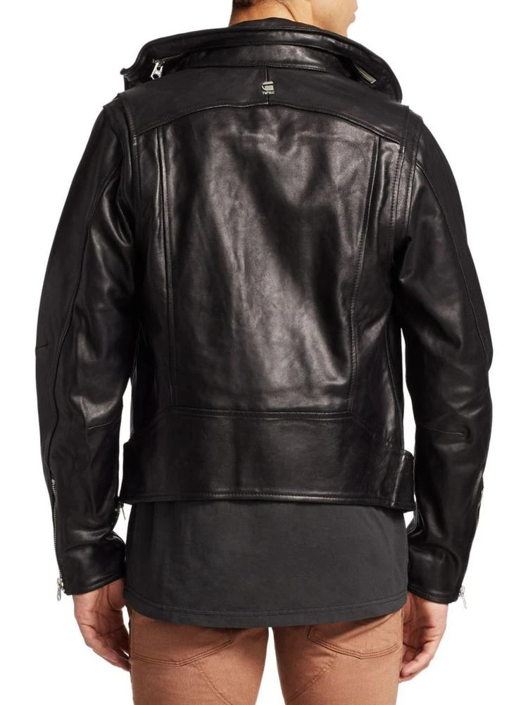 商品G-Star|Empral 3D Leather Biker Jacket,价格¥5695,第2张图片详细描述