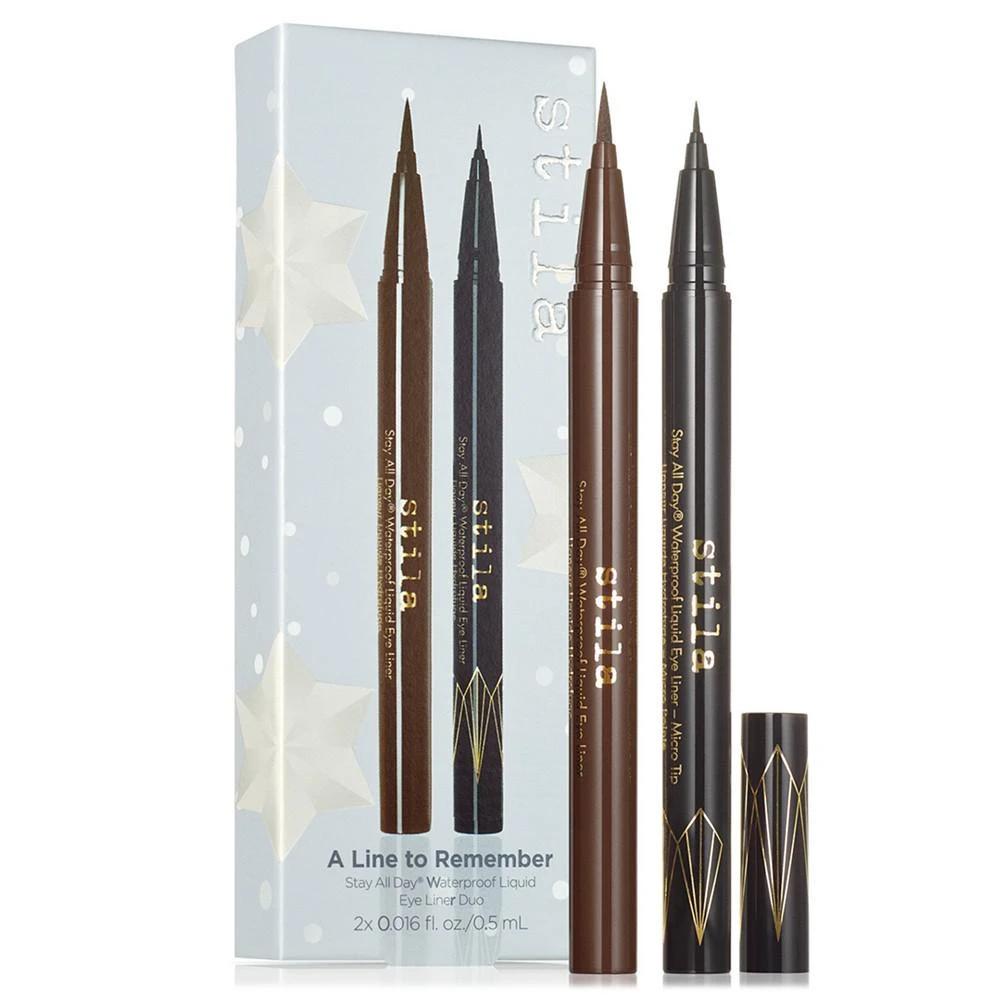 商品Stila|A Line To Remember Stay All Day Waterproof Liquid Eye Liner Set,价格¥247,第1张图片