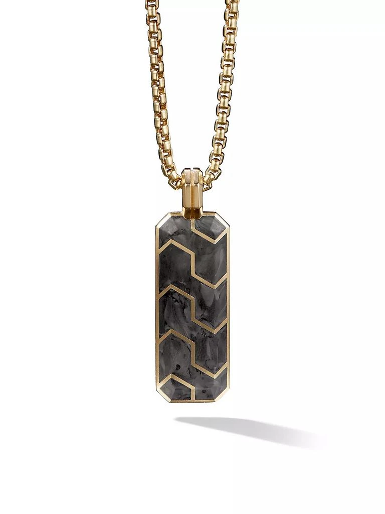 商品David Yurman|Forged Carbon Ingot Tag in 18K Yellow Gold,价格¥16494,第1张图片