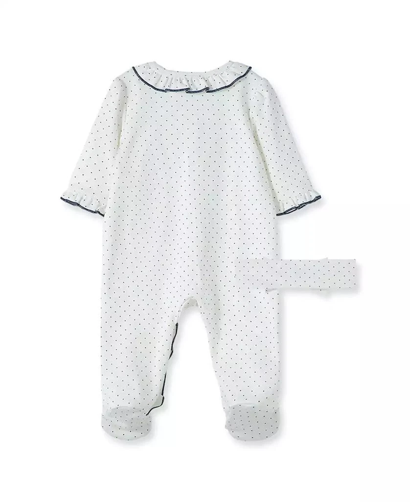 商品Little Me|Baby Girls Rosebud Footed Coverall and Headband, 2 Piece Set,价格¥98,第2张图片详细描述