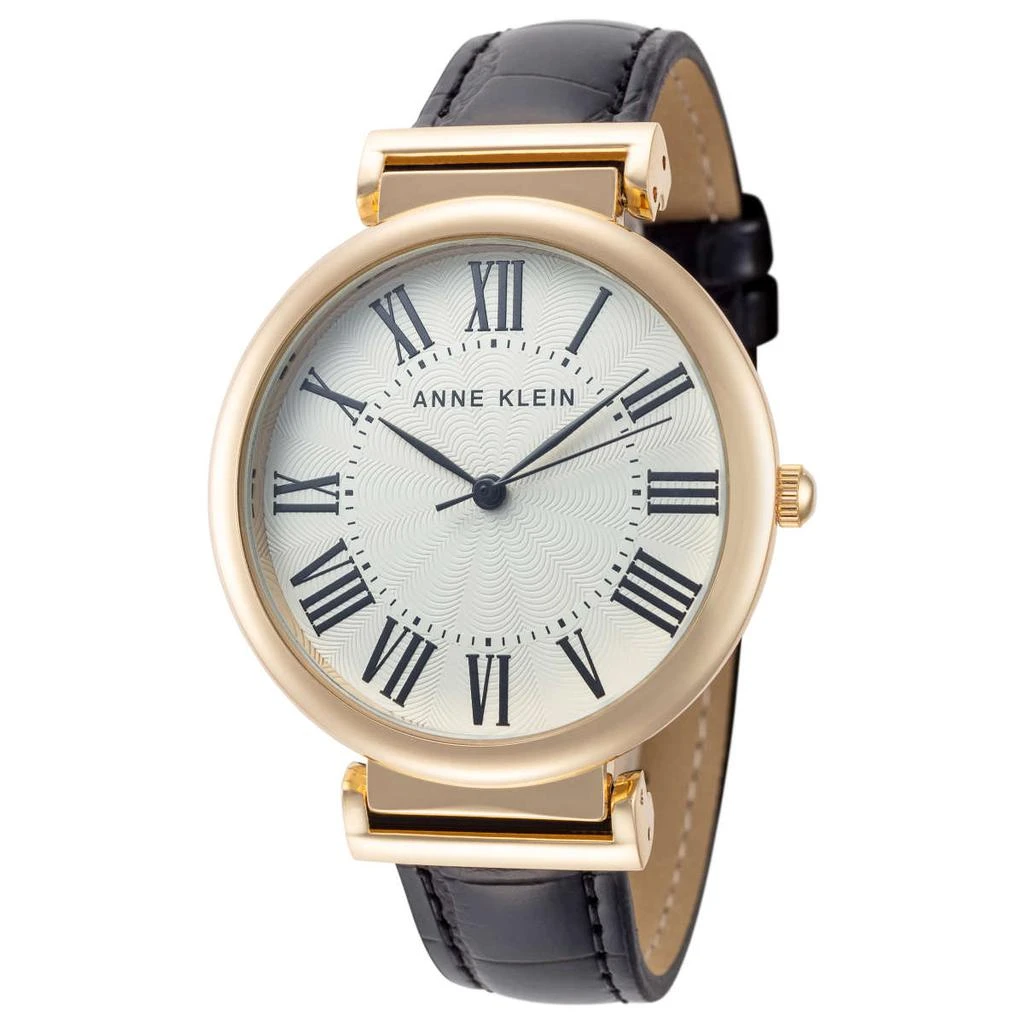 商品Anne Klein|女士石英腕表 皮革表带 38mm AK-3822GPBK,价格¥226,第1张图片