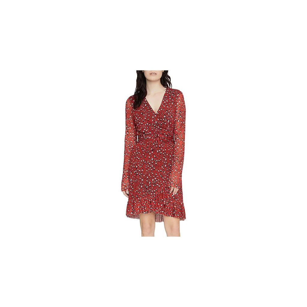 商品Sanctuary|Sanctuary Womens Animal Print Ruffled Wrap Dress,价格¥107,第1张图片