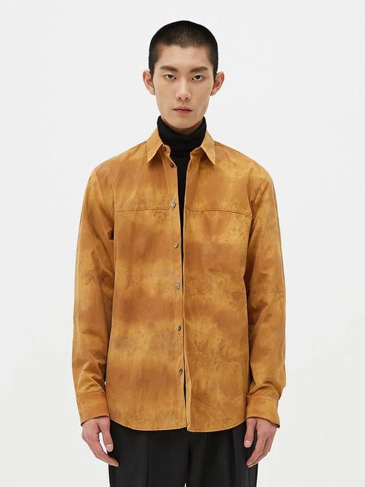 商品Lord John Grey|Hoxton Tie-dye Shirts Orange Brown,价格¥491,第3张图片详细描述