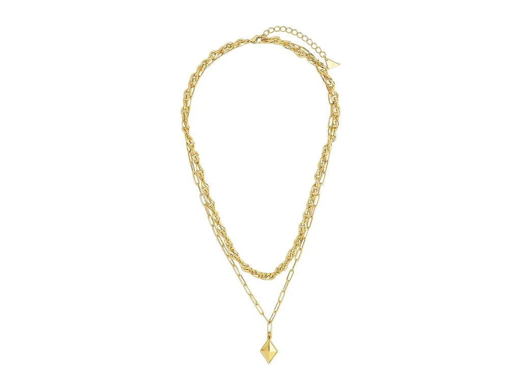 商品Sterling Forever|Two Layer Chain & Charm Necklace,价格¥498,第2张图片详细描述
