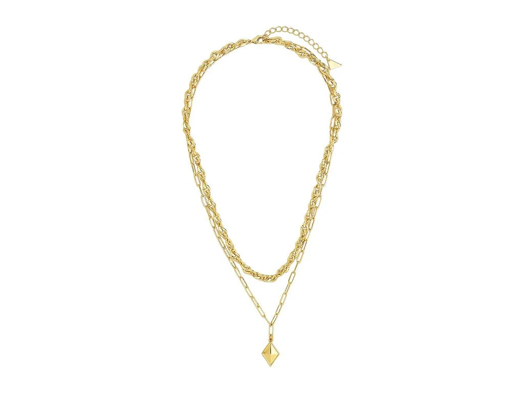 商品Sterling Forever|Two Layer Chain & Charm Necklace,价格¥494,第2张图片详细描述