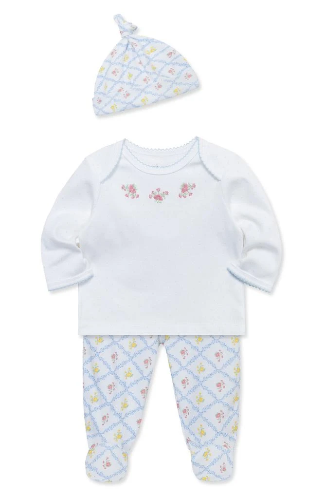 商品Little Me|Trellis Rose Knit 3-Piece Set,价格¥85,第4张图片详细描述