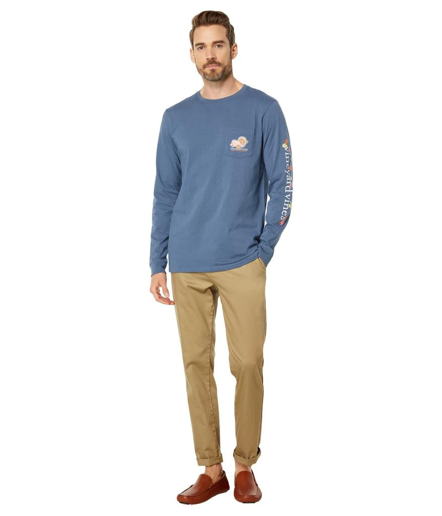 商品Vineyard Vines|Long Sleeve Thanksgiving Icons Pocket Tee,价格¥305,第4张图片详细描述