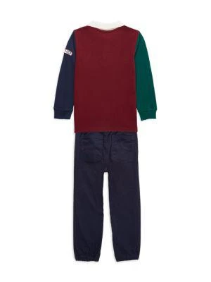 商品Tommy Hilfiger|Little Boy’s 2-Piece Colorblock Rugby Shirt & Pants Set,价格¥239,第2张图片详细描述