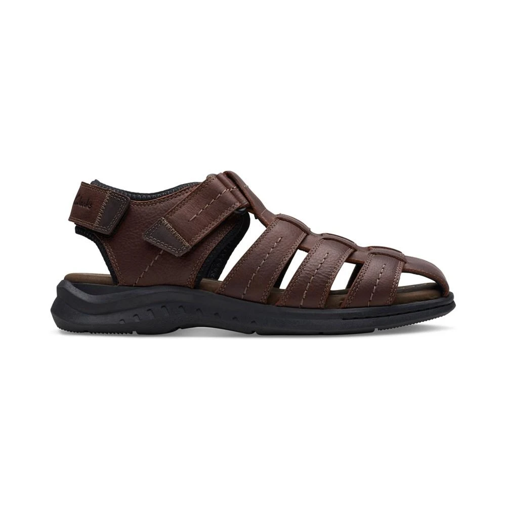 商品Clarks|Men's Walkford Fish Tumbled Leather Sandals,价格¥414,第3张图片详细描述
