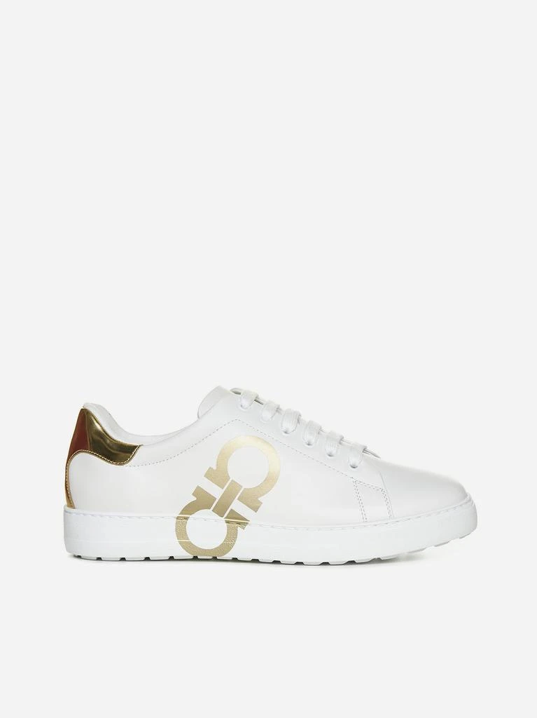 商品Salvatore Ferragamo|Number leather sneakers,价格¥3386,第1张图片
