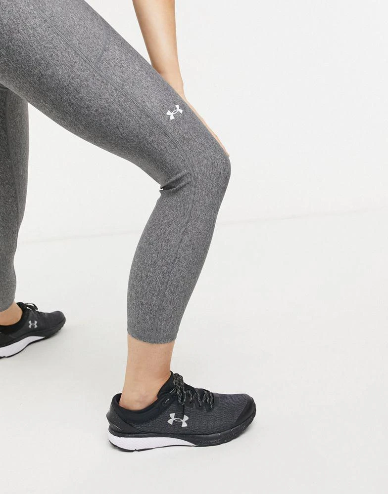 商品Under Armour|Under Armour Training Heat Gear base layer high waist 7/8 sculpt leggings in charcoal,价格¥154,第3张图片详细描述