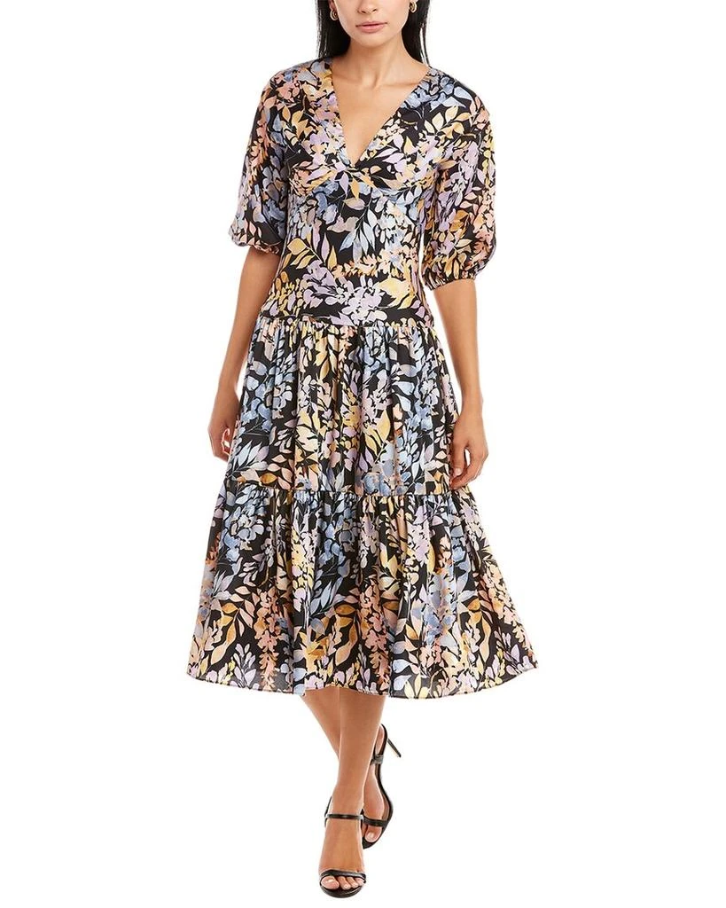 商品Monique Lhuillier|ML Monique Lhuillier Satin Midi Dress,价格¥710,第1张图片
