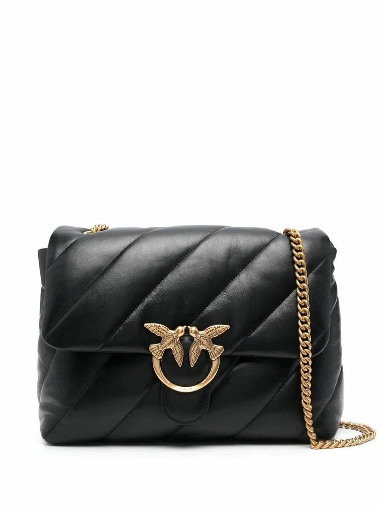 商品PINKO|Pinko women's black leather shoulder bag,价格¥4174,第1张图片