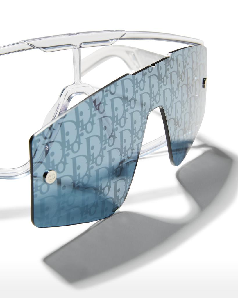 Men's Diorxtrem MU Shield Sunglasses with Interchangeable Lenses商品第4张图片规格展示