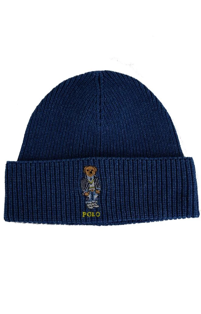 商品Ralph Lauren|Cricket Bear Beanie - Light Indigo ,价格¥322,第1张图片