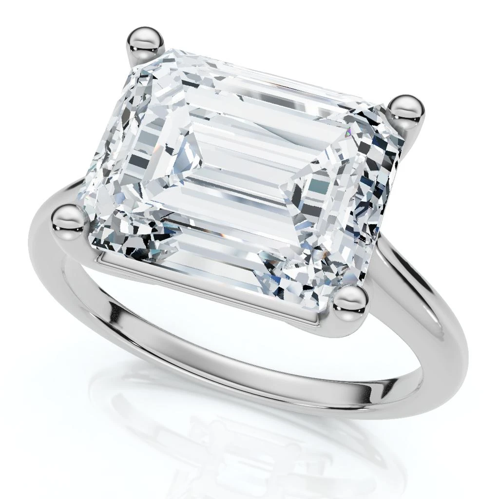 商品Pompeii3|Certified 5Ct Emerald Cut Lab Grown Diamond Solitaire Engagement Ring Gold Or Pt,价格¥19088,第3张图片详细描述