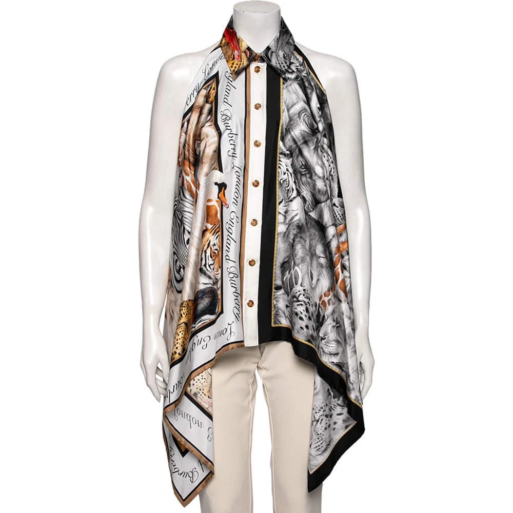 商品[二手商品] Burberry|Burberry Grey Animalia Printed Silk & Knit Bodysuit S,价格¥4296,第2张图片详细描述