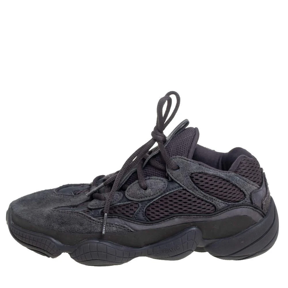 商品[二手商品] YEEZY|Yeezy x Adidas Black Suede and Mesh 500 Utility Black Sneakers 38 2/3,价格¥1215,第2张图片详细描述