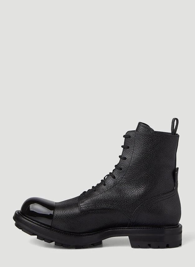 商品Alexander McQueen|Worker Lace-Up Boots in Black,价格¥5038,第3张图片详细描述