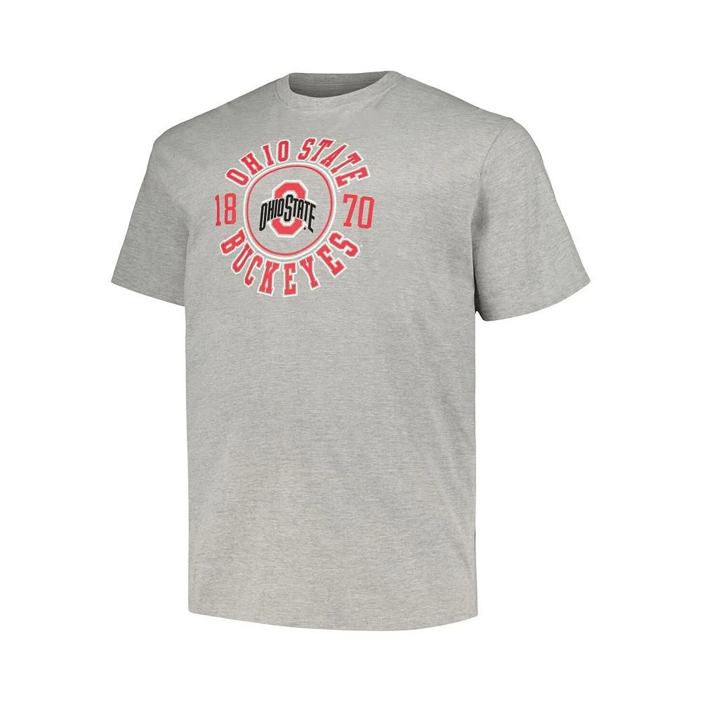 商品CHAMPION|Men's Heather Gray Ohio State Buckeyes Big and Tall Circle Logo T-shirt,价格¥222,第2张图片详细描述