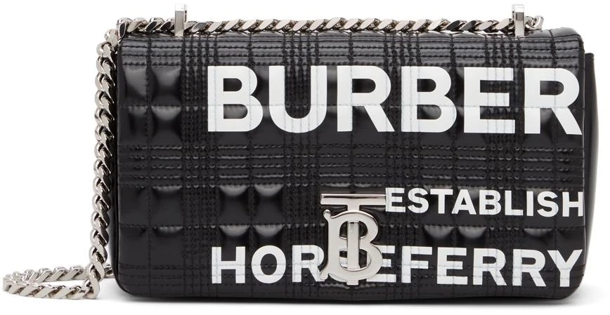 商品Burberry|黑色小号 Horseferry Lola 单肩包,价格¥16865,第1张图片