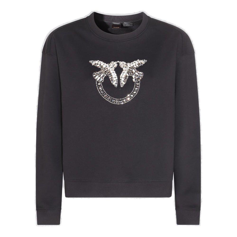 商品PINKO|Pinko Love Birds Embellished Sweatshirt,价格¥1140,第1张图片