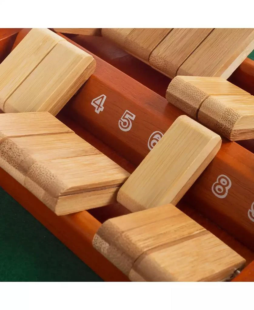 商品Trademark Global|Hey Play Shut The Box Game - Classic 9 Number Wooden Set With Dice Included-Old Fashioned, 2 Player Thinking Strategy Game For Adults And Children,价格¥250,第3张图片详细描述