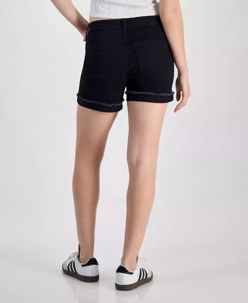 商品Celebrity Pink|Juniors Mid Rise Frayed Cuff Shorts,价格¥111,第4张图片详细描述