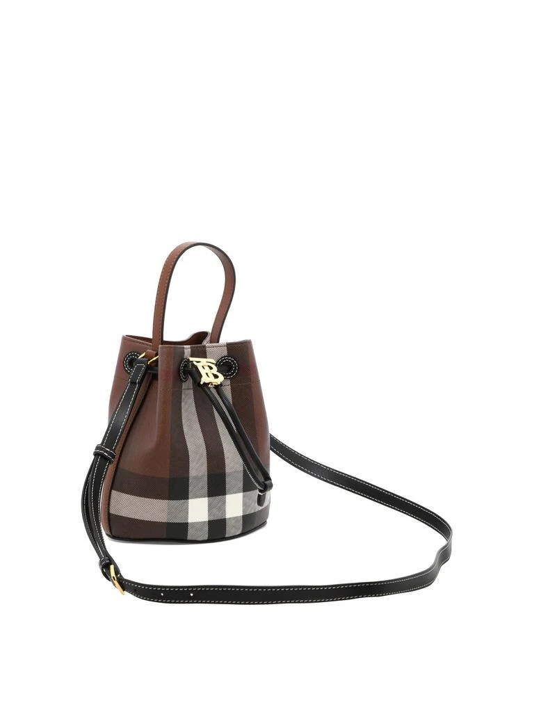 商品Burberry|Burberry Mini TB Drawstring Bucket Bag,价格¥10122,第3张图片详细描述