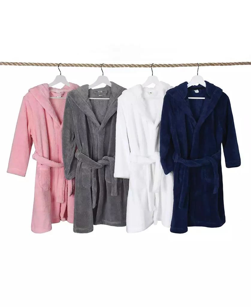 商品Linum Home Textiles|Kids Super Plush Double Brushed Hooded Polyester Bathrobe,价格¥316,第3张图片详细描述